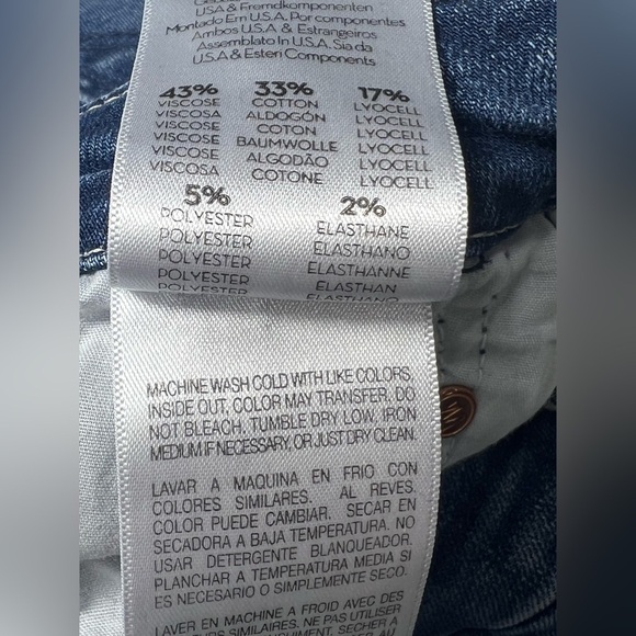 Mother Denim 29 high waisted looker ankle fray skinny Jeans stretch blue - Picture 12 of 15